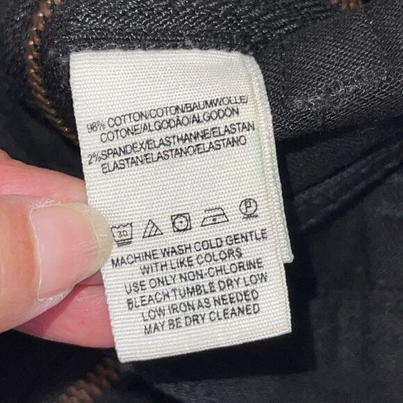 Free People Womens Levon Side Zipper Skinny Jeans Stretch Denim Black Size 25 - Picture 7 of 10